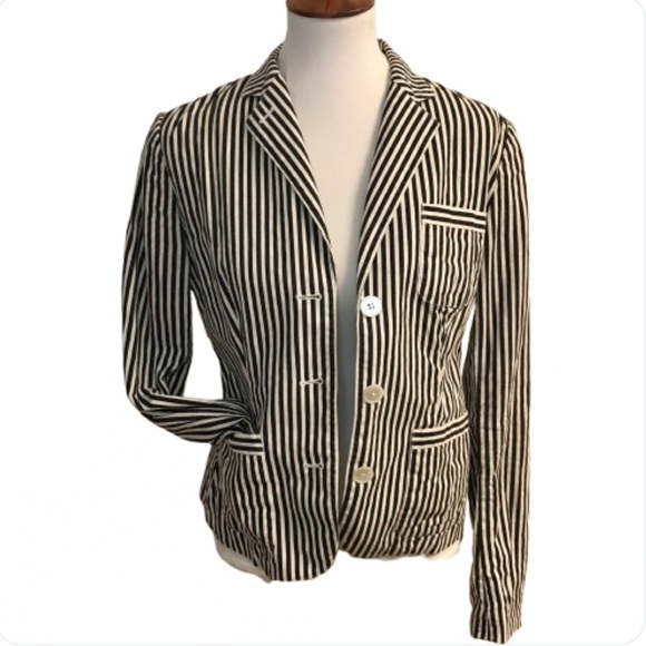 Ralph Lauren Blue Label Linen Blend Striped Preppy Blazer 6 - Picture 3 of 10